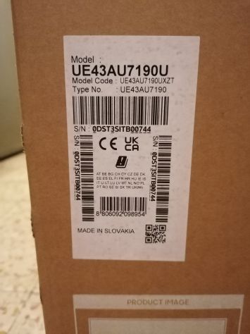 Samsung TV UE43AU7190UXZT, Smart TV 43" Serie AU7100, Modello AU7190, 4K NUOVO!! - Foto 3