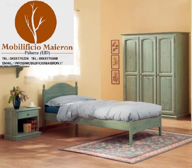 Mobili Rustici Country Camere Da Letto Hotel Pino Abete Massello Nuove Non Usate - Foto 2