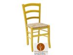 Sedie Roma Arredamento Bar Pizzeria Color Giallo Anilina cod 3011 Nuove Non Usat