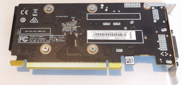 Scheda grafica Nvidia basso profilo low profile Zotac hdmi dvi pci express gt710 - Foto 2