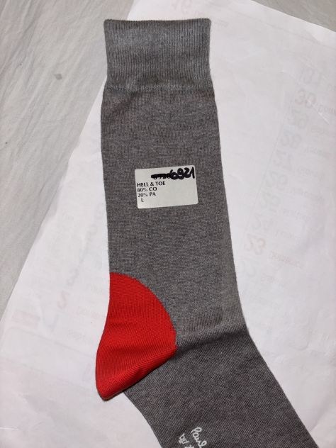 1 PAIO DI CALZE NUOVE,MAI USATE,DA UOMO,FIRMATE ORIGINALI”PAUL SMITH”IN COTONE - Foto 7