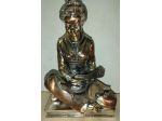 STATUETTA IN METALLO O SIMILARE VINTAGE ARGENTATA