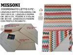 Missoni ; completo lenzuola + copriletto quilt trapuntato