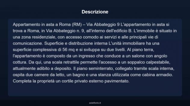 Immobile in asta di 56 m², box auto in vendita a Roma - Foto 4