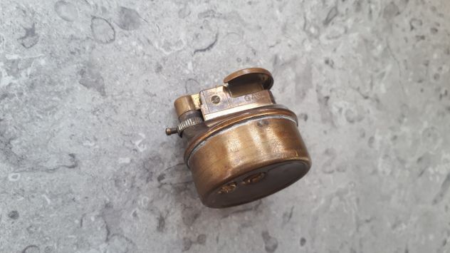 accendino piccolo vintage a gas anni 50 metallo marrone scarico ottimo stato - Foto 2