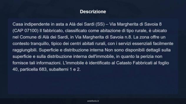 Immobile in asta di 70 m², box auto in vendita a Alà dei Sardi - Foto 12