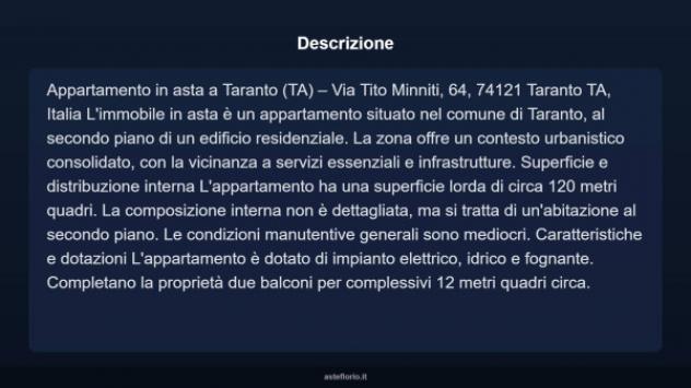 Immobile in asta di 120 m² in vendita a Taranto - Foto 3