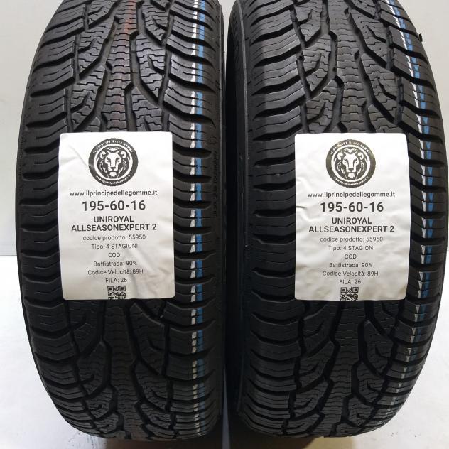2 GOMME 195 60 16 UNIROYAL A55950