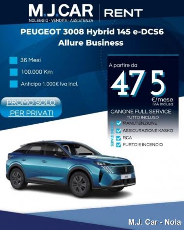 PEUGEOT 3008 Hybrid 145 e-DCS6 Allure Business priv1 rif. 23904619