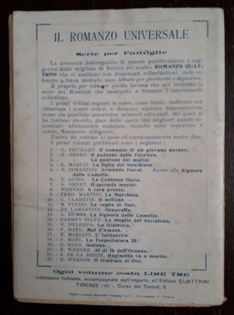 INDIANA, George Sand, Casa Editrice Firenze Attilio Quattrini 1923. - Foto 3