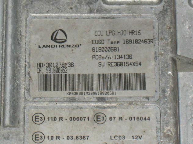 616000581 ECU LPG GPL DACIA DUSTER 1.6 616000581 RE360154X54 591000052 - Foto 2