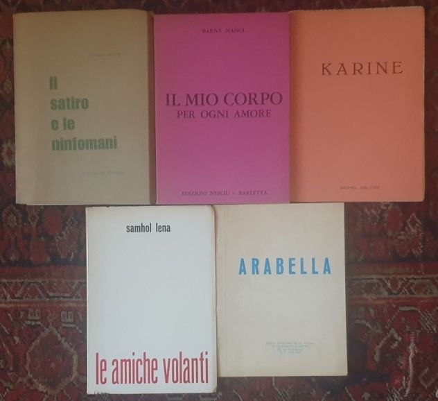 Lotto 5 libri erotici anni '60 '70