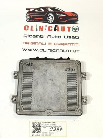 CENTRALINA MOTORE FIAT Panda 2° Serie 51815710 6A03B000A9 188A4000 benzina 1242 (0310) - Foto 3