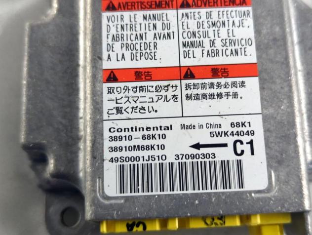 3891068K10 KIT AIRBAG NISSAN PIXO 1.0 B 50KW 5M 5P (2010) RICAMBIO USATO CON CENTRALINA AIRBAG, AIRBAG VOLANTE, AIRBAG PASSEGGERO, PRETENSIONATORI CIN - Foto 10