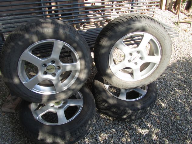CERCHI IN LEGA FIAT 500 L - SET CERCHI E 4 GOMME INVERNALI USATE 195 65 R15