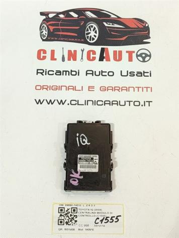 CENTRALINA MODULO DI CONTROLLO TOYOTA IQ 1° Serie 89690-74010 1KRFE benzina 998 (09)