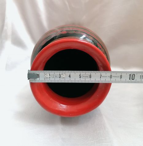 ANTICO VASO CERIMONIALE IN LEGNO LACCATO E FINEMENTE DECORATO, BIRMANIA. - Foto 10