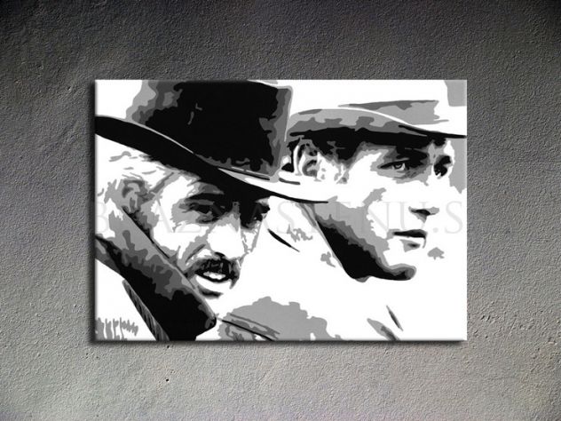 Quadro Film Butch Cassidy dipinto a mano - Foto 2