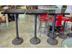TRE TAVOLI DA BAR CON BASE IN GHISA