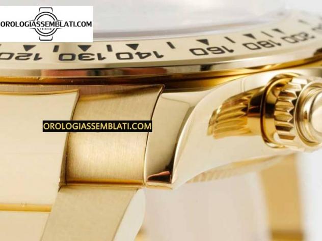 Rolex Replica DAYTONA 116508 1:1 BEST EDITION QUADRANTE NERO/YG SU BRACCIALE YG SA4130 V2 - Foto 4