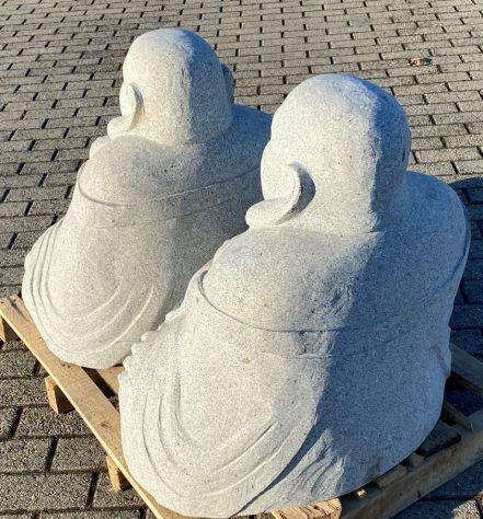 Buddha in pietra granito per giardino Zen - Foto 3