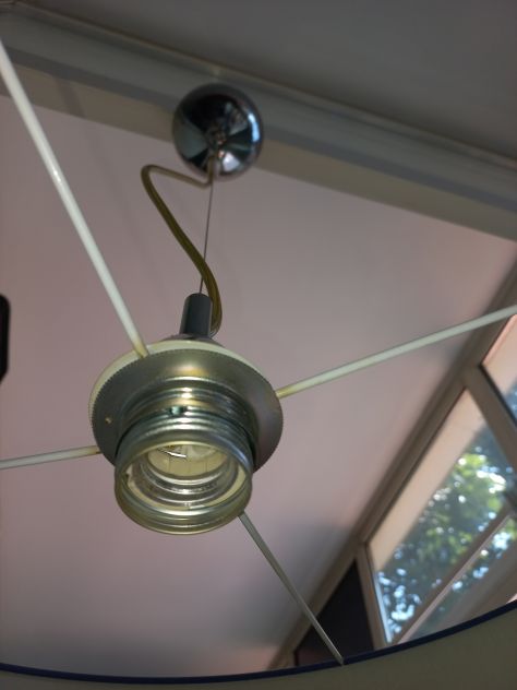 Lampadario paralume tessuto bluette E27 60euro - Foto 6