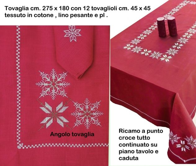 Tovaglie di Natale ricamate esclusive 5 modelli - Foto 3