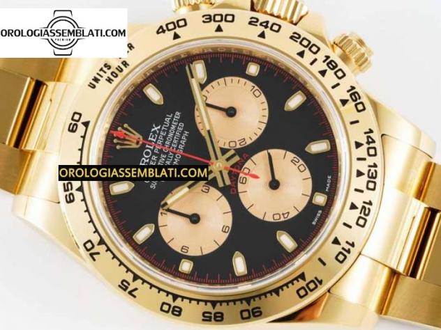Rolex Replica DAYTONA 116508 1:1 BEST EDITION QUADRANTE NERO/YG SU BRACCIALE YG SA4130 V2 - Foto 2