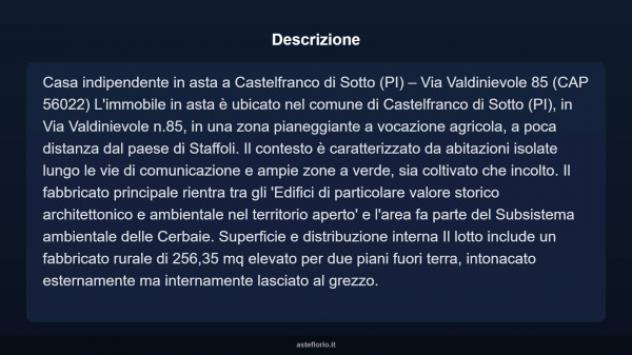 Immobile in asta di 256 m² in vendita a Castelfranco di Sotto - Foto 3