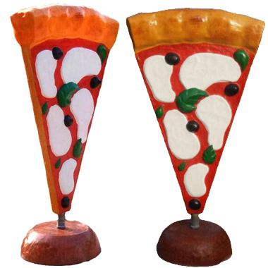 Insegna pubblicitaria: pizza in vetroresina a parete e totem a FORLÌ-CESENA