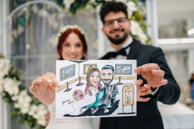 CARICATURE RITRATTI matrimoni comunioni battesimi compleanni lauree 18