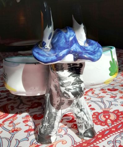 asinello in ceramica con 2 portavasetti - Foto 7