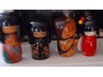 Bambole kokeshi varie misure 4 pezzi