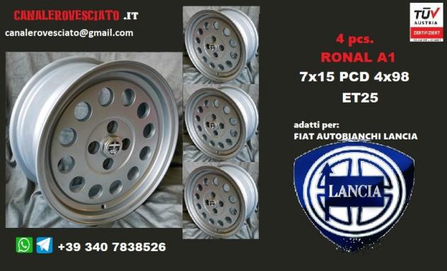 Cerchi ronal a1 style 7x 15 4x98 et25 Lancia