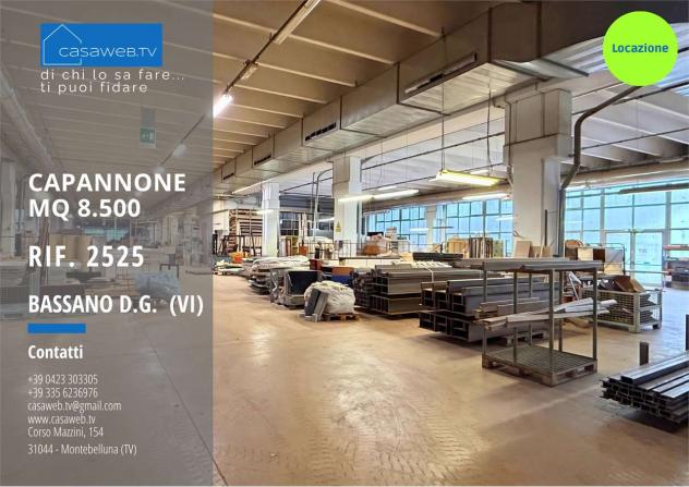 2525 - Capannone 8.500 MQ a Bassano del Grappa (VI) Rif. 2525