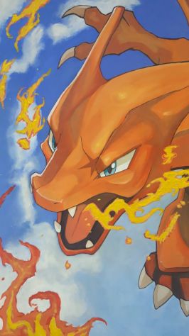 Charizard DIPINTO XXXL - Foto 7
