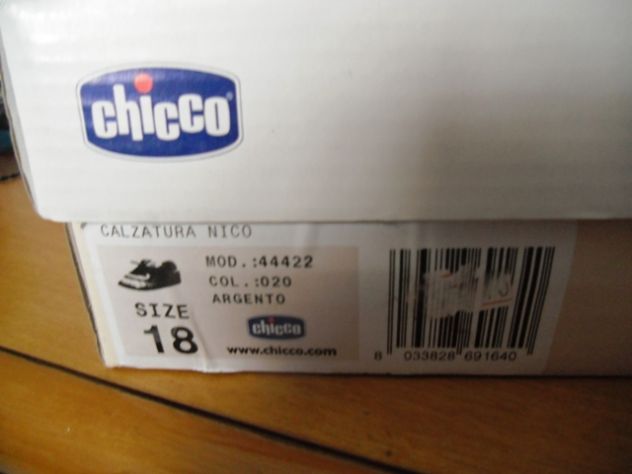 Chicco scarpine argento NUOVE mis 18 - Foto 4