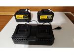 batterie nuove n.2 da 18V-21V da 4.5 Ah +caricatore