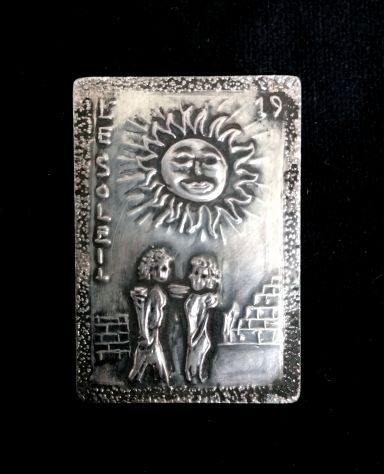 (RARITÀ ASSOLUTA) I 22 ARCANI MAGGIORI DEI TAROCCHI IN ARGENTO. PEZZO UNICO. - Foto 10