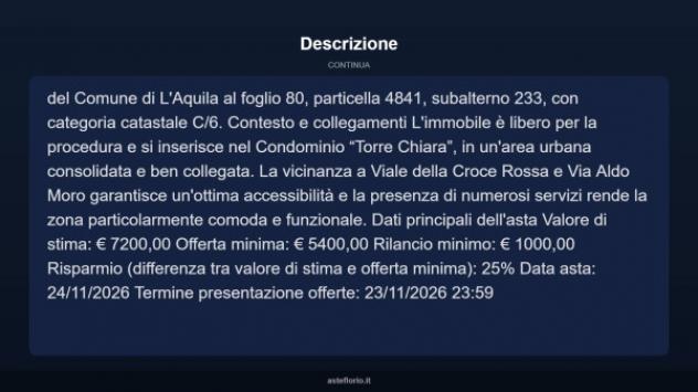 Immobile in asta di 12 m² in vendita a L'Aquila - Foto 10