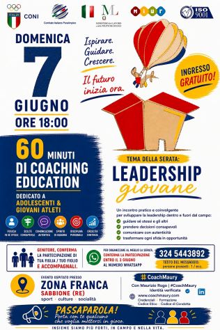 Coaching Education a favore di Adolescenti e Giovani atleti - INGRESSO GRATUITO