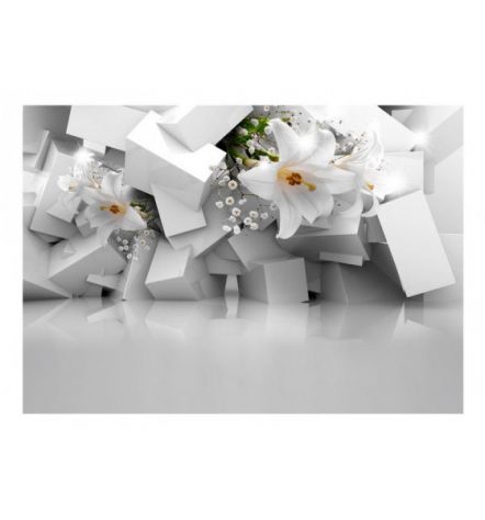 Fotomurale Adesivo Con I Fiori In 3d ARREDALACASA - Foto 2