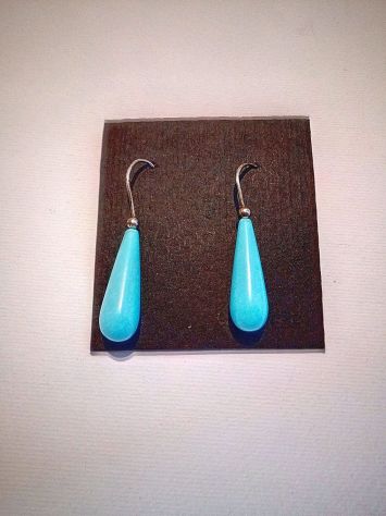 Orecchini ak329, Argento 925 Rodiato, Pasta di Turchese