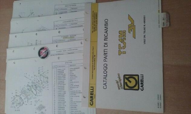 Catalogo ricambi Garelli TEAM 3V dal telaio n. 4800001 GR