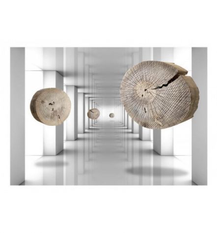 Fotomurale Adesivo Corridoio Chiaro E Sfere Arredalacasa - Foto 2