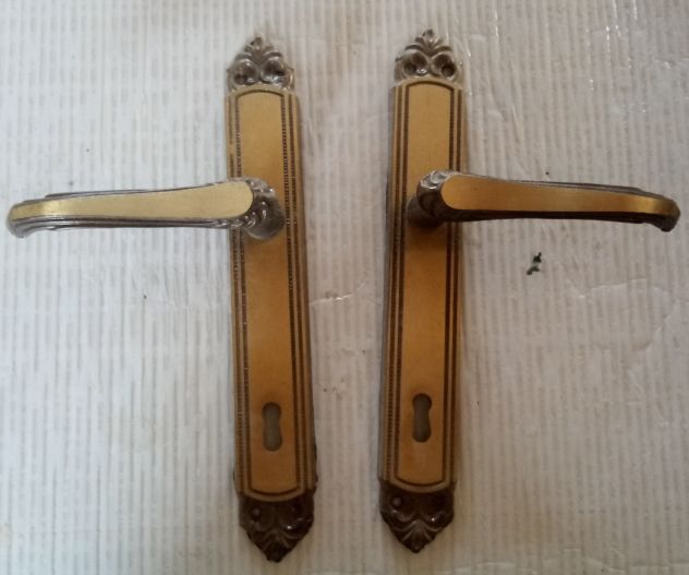 Maniglie per Porte in Ottone massiccio complete di tutto - Foto 4