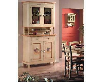 Credenza Completa 2 Ante in Legno Shabby Chic Vintage Provenzale