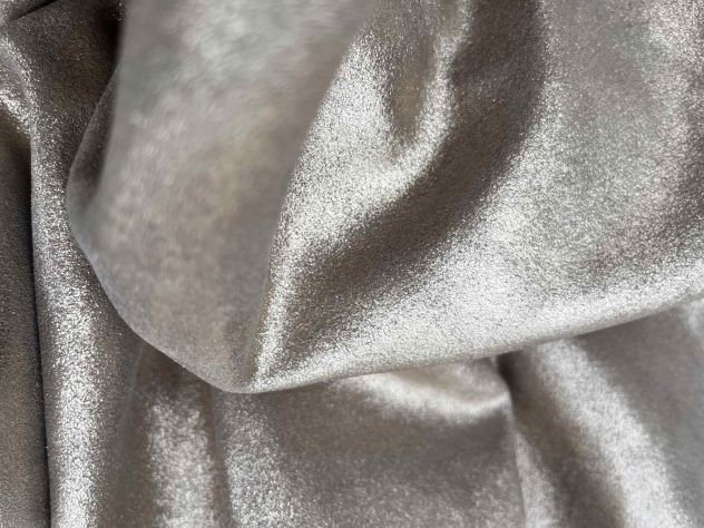 Pelle scamosciata tortora resinata reversibile - Foto 5