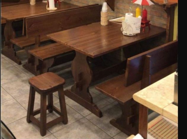 Panche in legno massello in pino per pub per irish pub - Foto 2