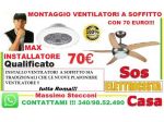 Installazione ventilatori da soffitto con telecomando